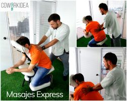 Un masaje express en el coworking, ¡por favor!
