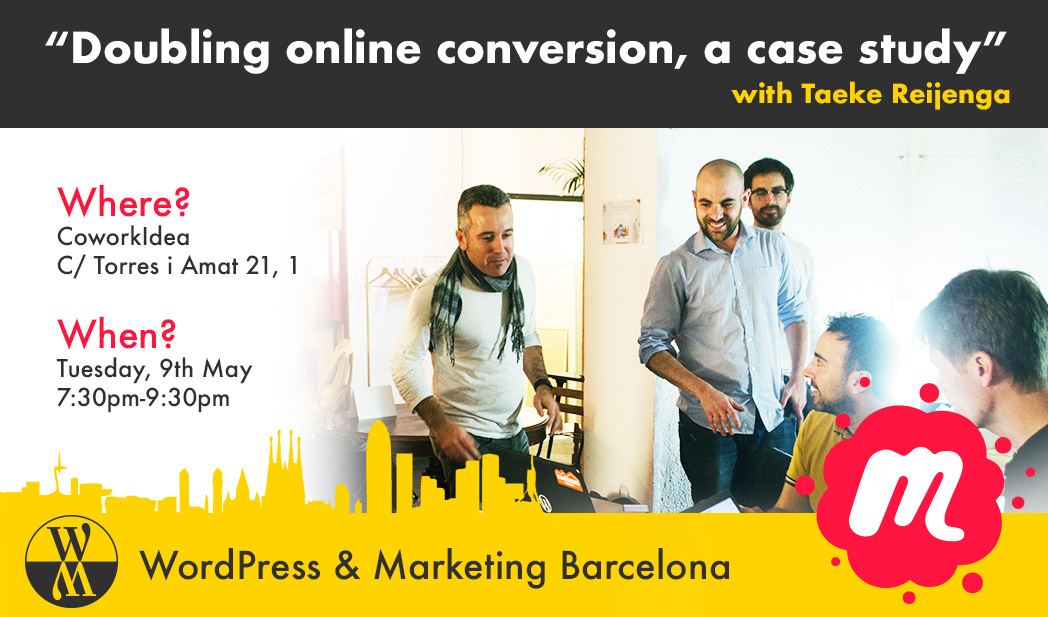 Evento de la comunidad 'Wordpress & Marketing BCN' en CoworkIdea